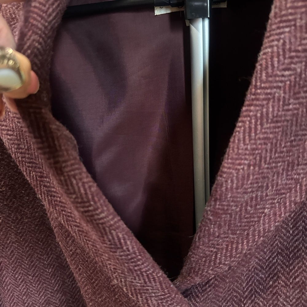 Vintage Norm‎ Thompson Burgundy  Blazer Classic Wool Jacket - Picture 7 of 7